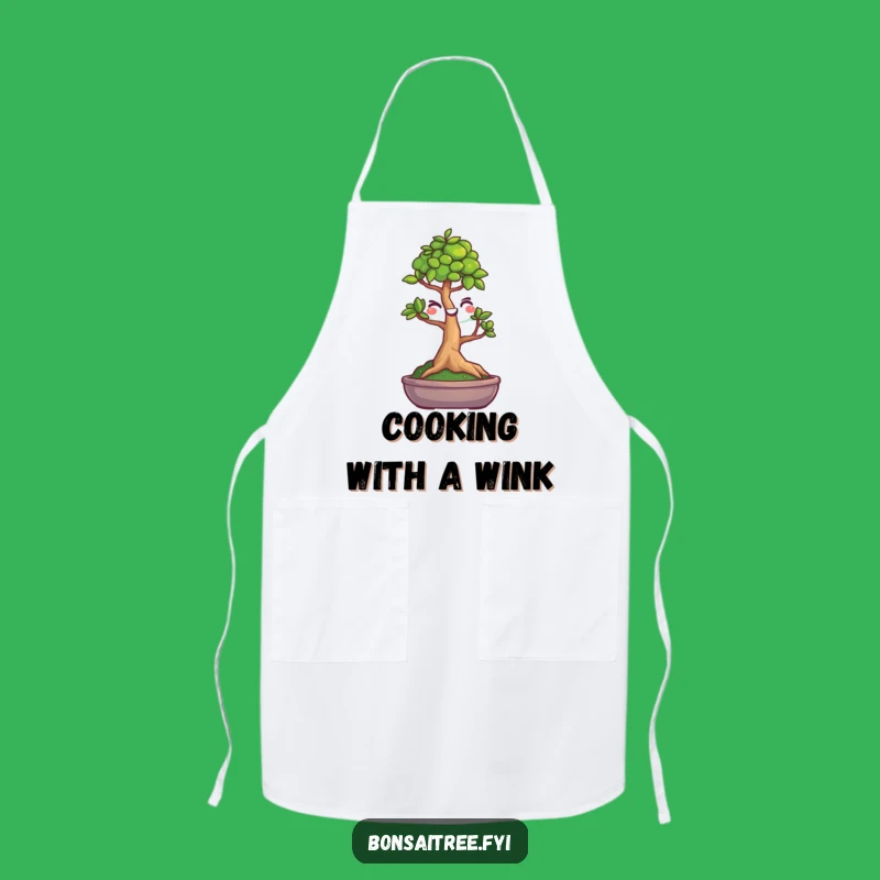 Funny Winking Bonsai Apron: Cook Up Some Smiles with this Hilarious Kitchenwear