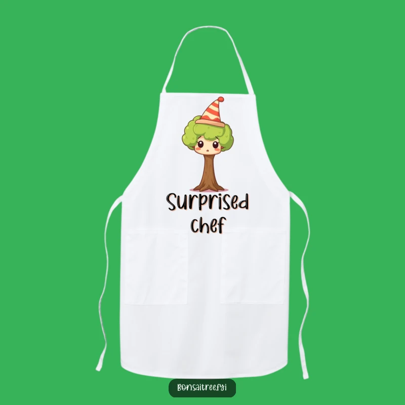 Funny Surprised Tree Apron: Kitchen Fun in a Silly Hat