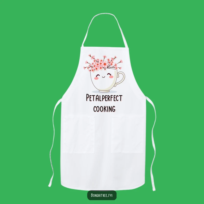 Funny Teacup Blossoms Apron: Cook with Cheerful Floral Flair!