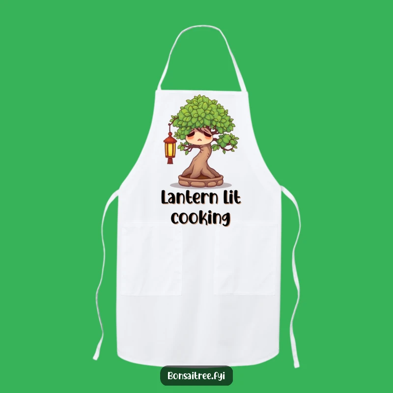 Funny Weary Bonsai Tree Apron - Content Sighing Chef, Great Gift