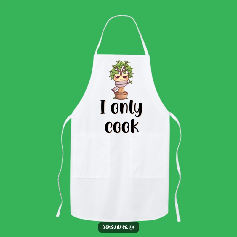 Funny Grumpy Bonsai Tree Apron - Cook with Comical Plant-Powered Sarcasm