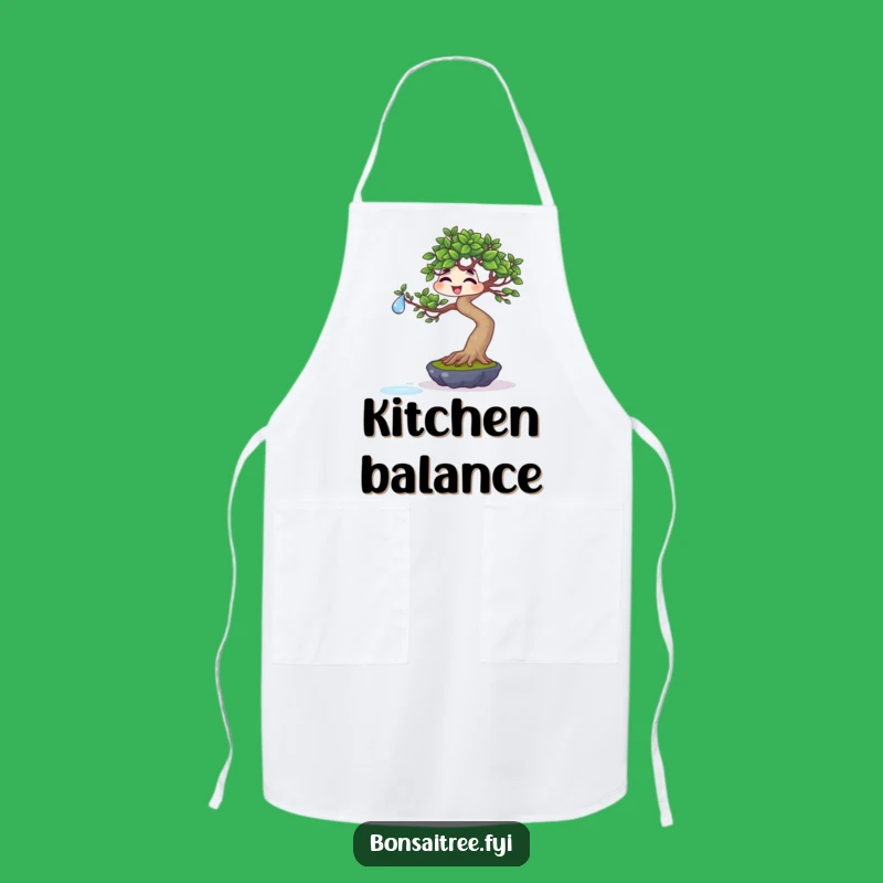 Funny Giggling Bonsai Water Drop Apron: Hilarious Kitchen Balance Gift