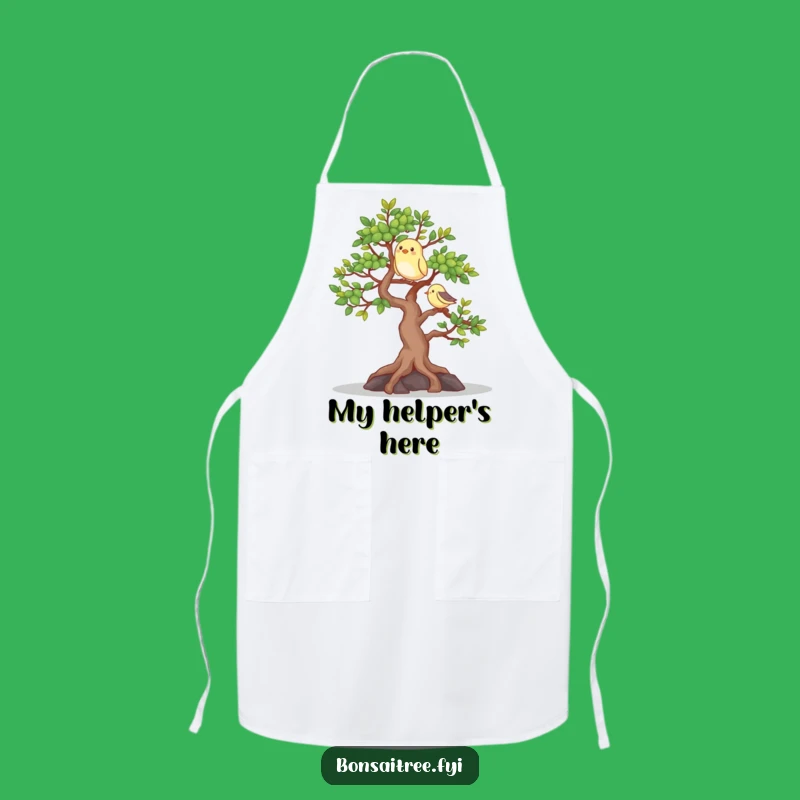 Happy Bonsai Bird Apron: Cook with Nature's Delight, Whimsical Funny Gift