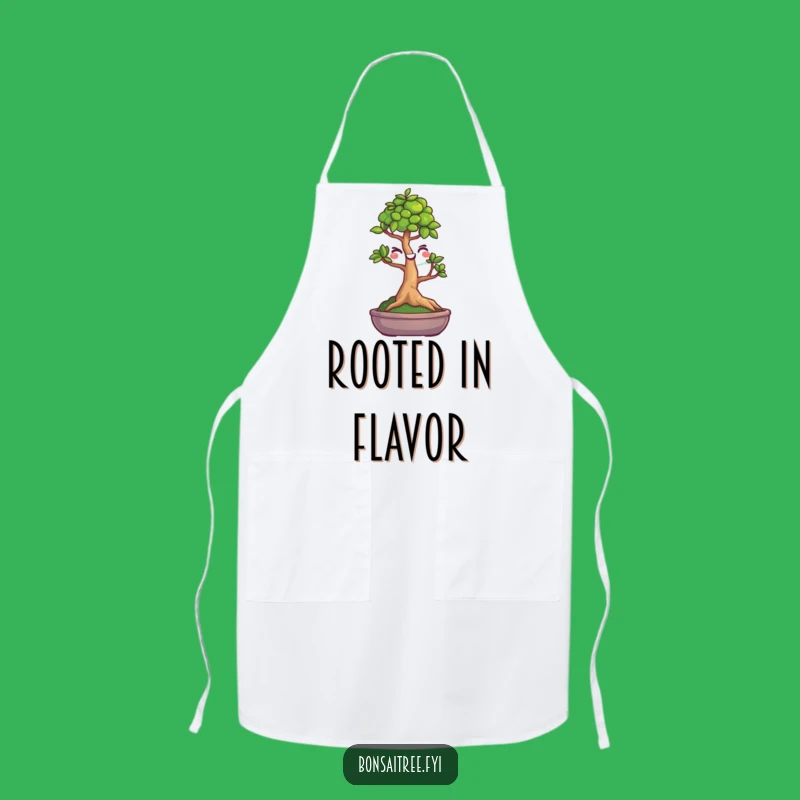 Funny Winking Bonsai Tree Apron: Cook Up Some Laughs in Style