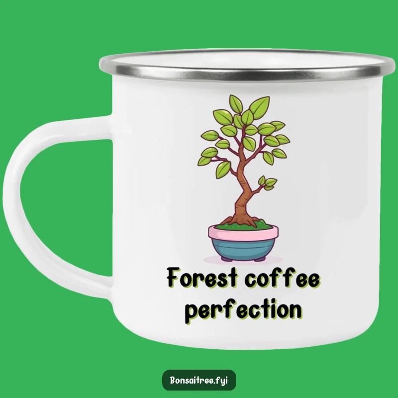 Funny Campfire Bonsai Leaf Mug: Happy Tree's Gift