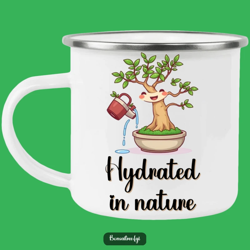 Funny Bonsai Watering Camping Mug: Adventure Ready, Perfect Trail Gift