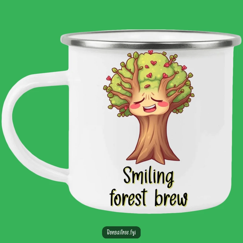Funny Laughing Tree Camping Mug: Silent Giggles by the Campfire
