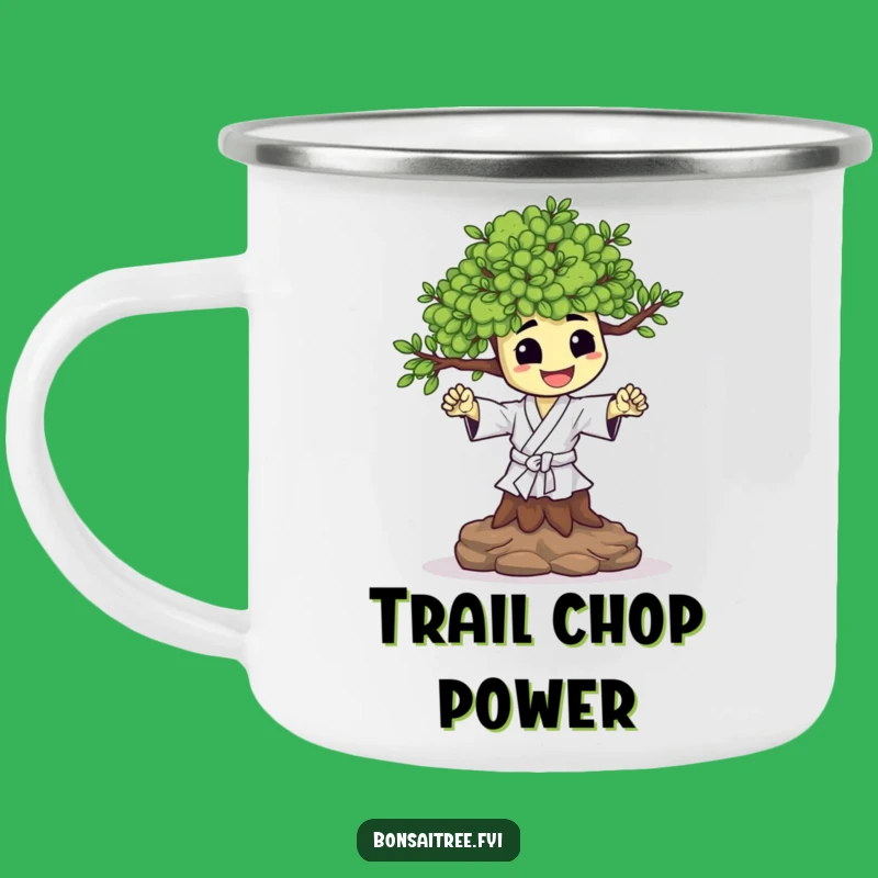 Adventure Funny Happy Bonsai Karate Chop Camping Mug: Your Energetic Gear