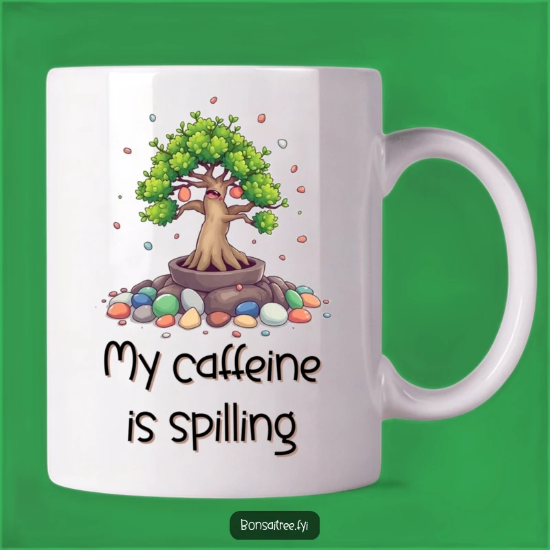Funny Giggling Bonsai Stone Spill Mug: A Playful Gift for Coffee Lovers