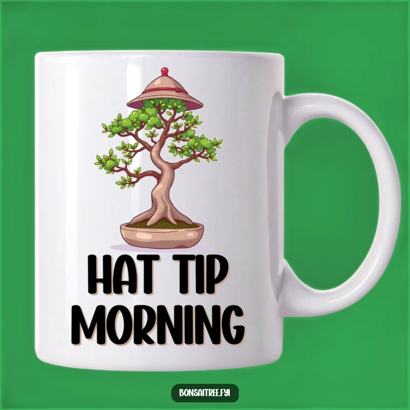 Funny Hat Bonsai Mug: Waving Branch, Charming Style, Unique Gift