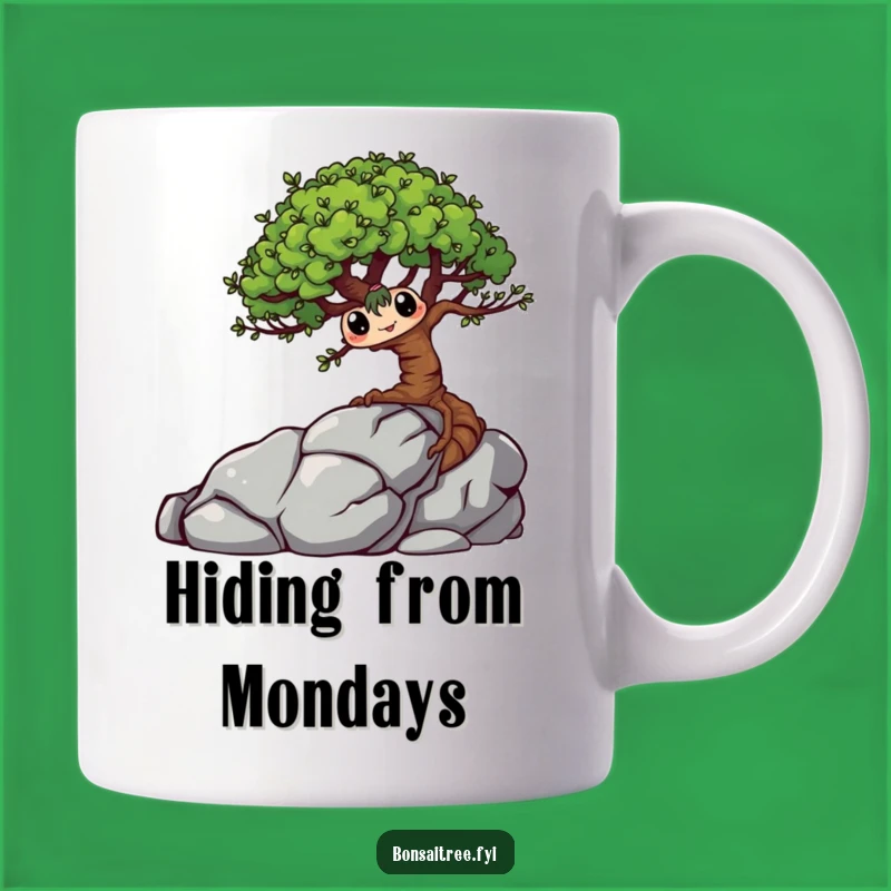 Funny Bonsai Tree Mug: Mischievous Hider, Perfect Humorous Gift for Sneaky People