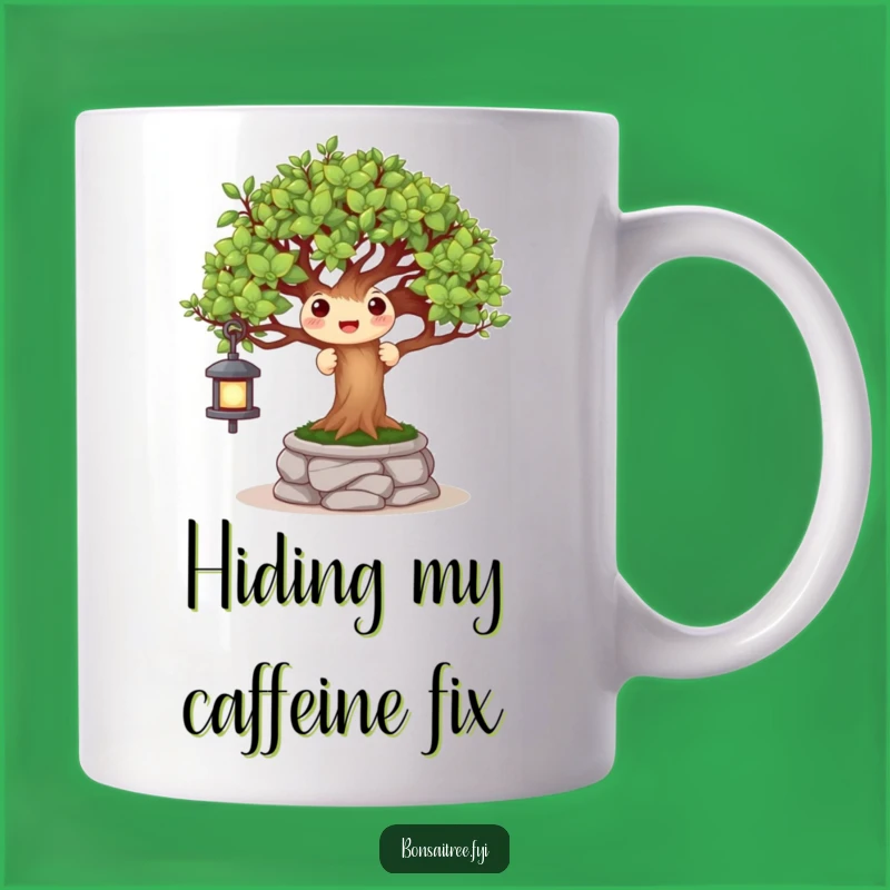 Funny Peek-a-Boo Bonsai Lantern Mug: Whimsical Garden Character Gift Idea