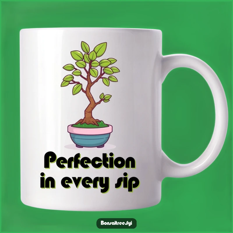 Funny Bonsai Leaf Gift Mug: Happy Tree's Perfect Offering