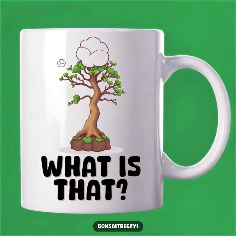 Funny Curious Bonsai Cotton Ball Mug: A Whimsical Gift for Plant Lovers