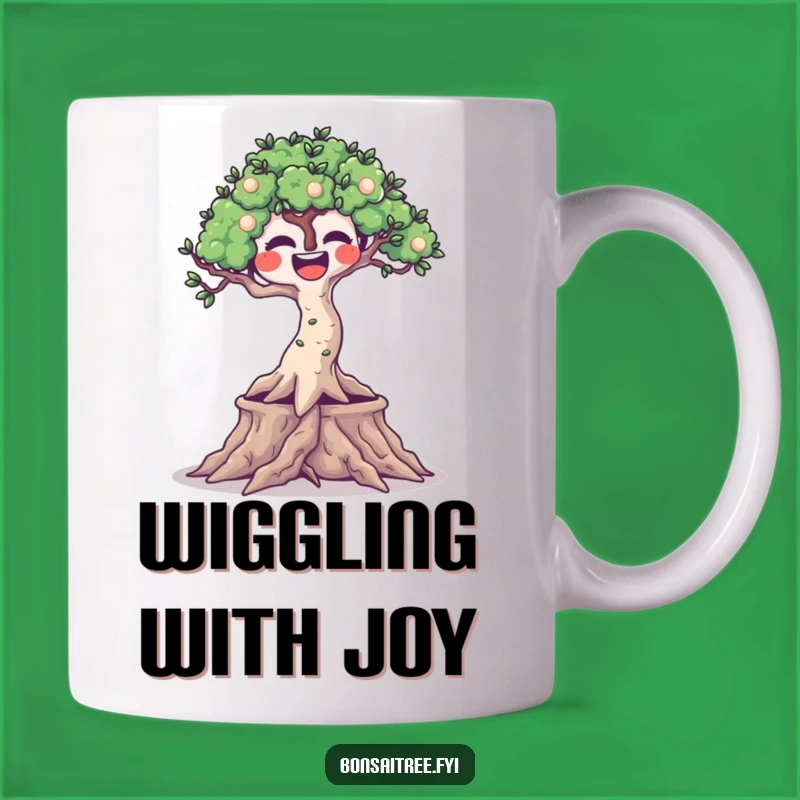Funny Joyful Bonsai Roots Mug: Wiggling Tree Gift