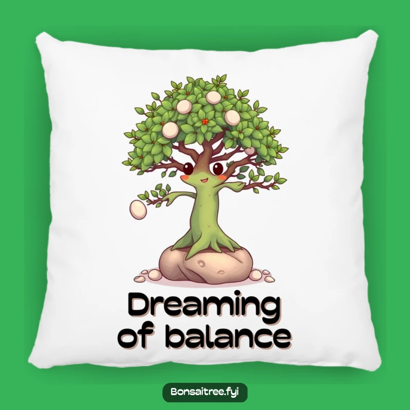 Funny Bonsai Juggling Pillow - Soft Decorative Tree Character