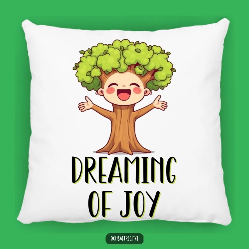 Funny Cheerful Tree Pillow, A Soft and Comforting Reminder of Joy