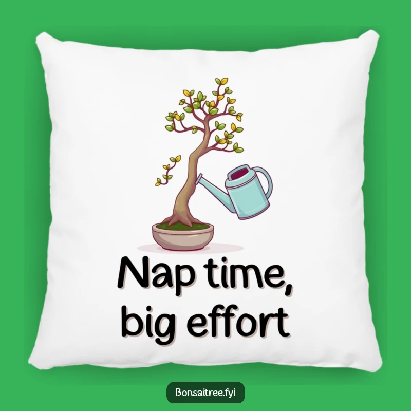Funny Bonsai Tree Watering Can Pillow: Comfy Decor with Hilarious Garden Vibes