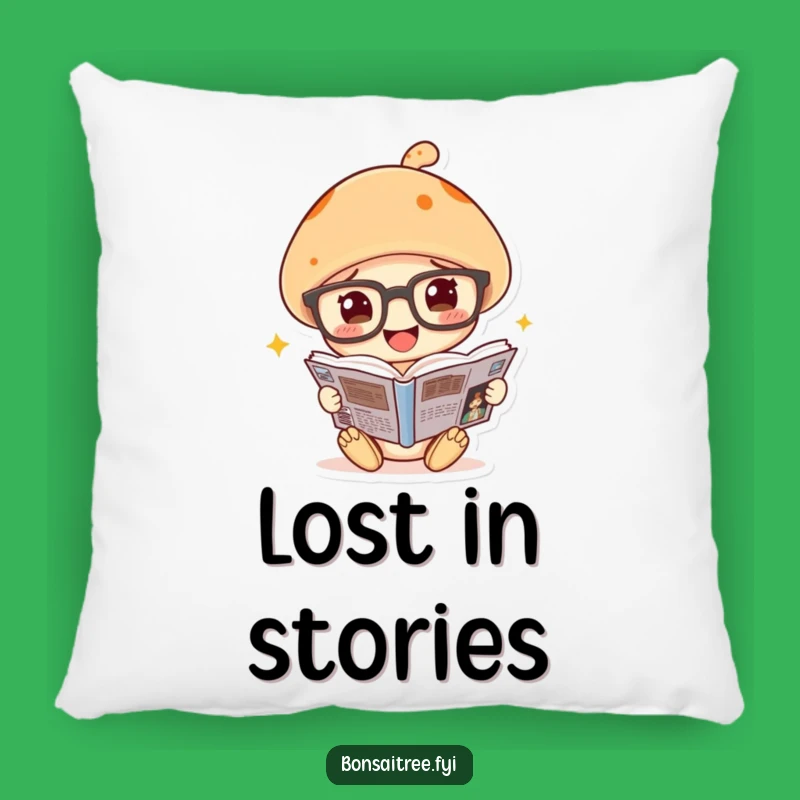 Funny Mushroom Reading Pillow - Comfy Decor for Humorous Spaces
