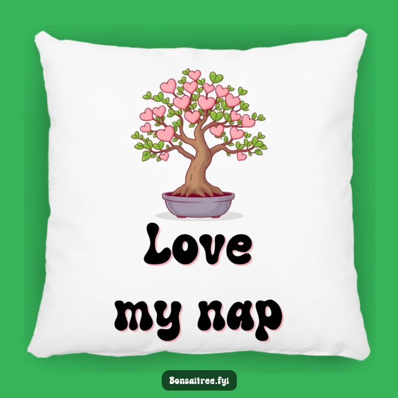 Funny Heart Leaf Bonsai Tree Pillow: Cozy Comfort with Sweet Humor