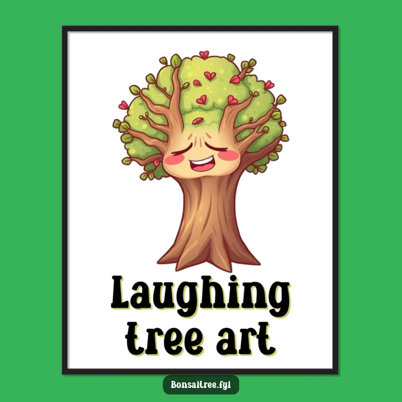 Funny Laughing Tree Digital Art: Silent Giggles Captured Artistically