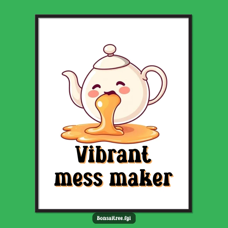 Funny Teapot Rainbow Art Print - Instant Color for Your Walls