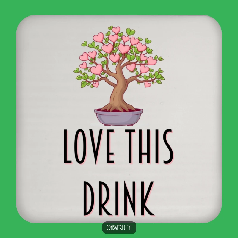 Funny Heart Leaf Bonsai Tree Coaster Set: Protect Surfaces with Sweet Charm