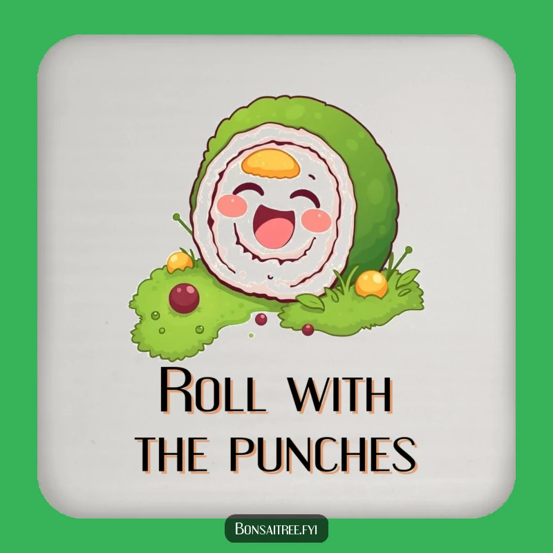 Funny Sushi Moss Coaster: Protect Surfaces with Hilarious Roll Flair!