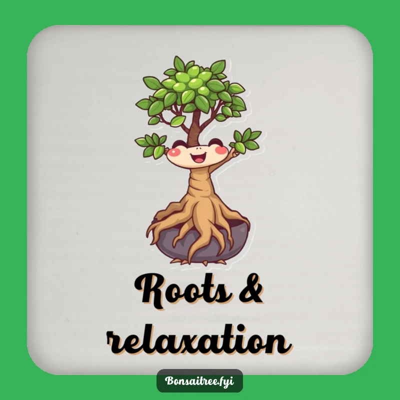 Funny Bonsai Tree Coaster: Wiggling Roots Protection, Hilarious Home Gift