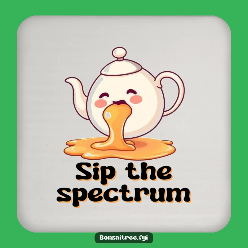 Funny Teapot Rainbow Coaster - Protect Tables with Colorful Art