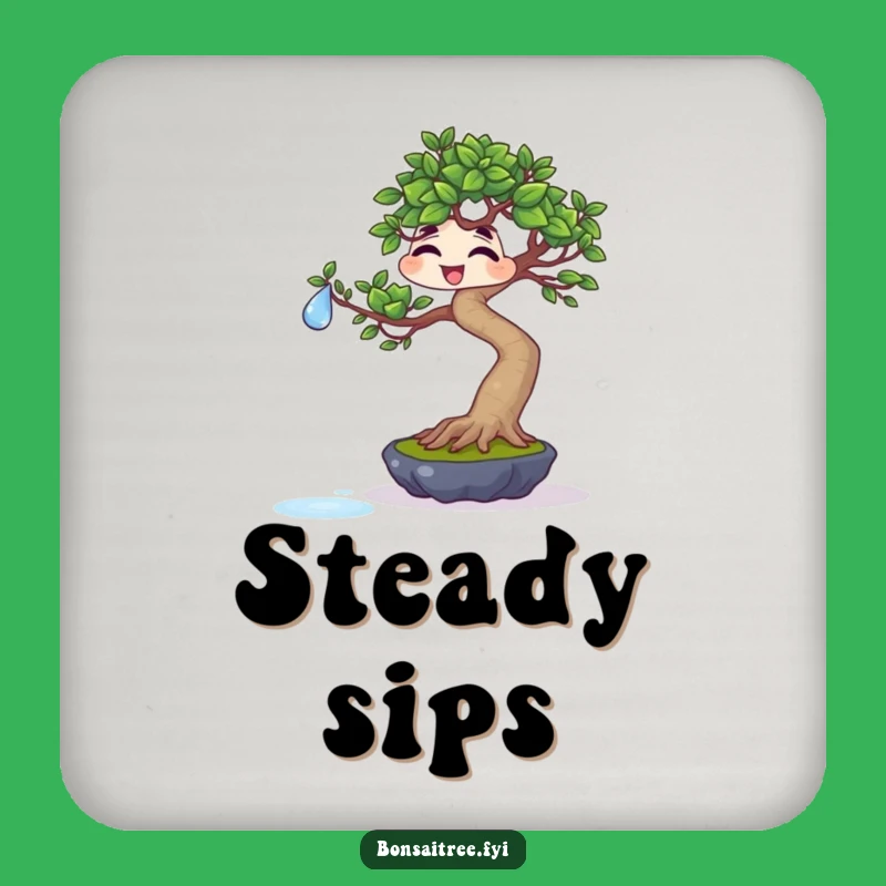 Funny Giggling Bonsai Water Drop Coaster: Hilarious Protection for Drinks