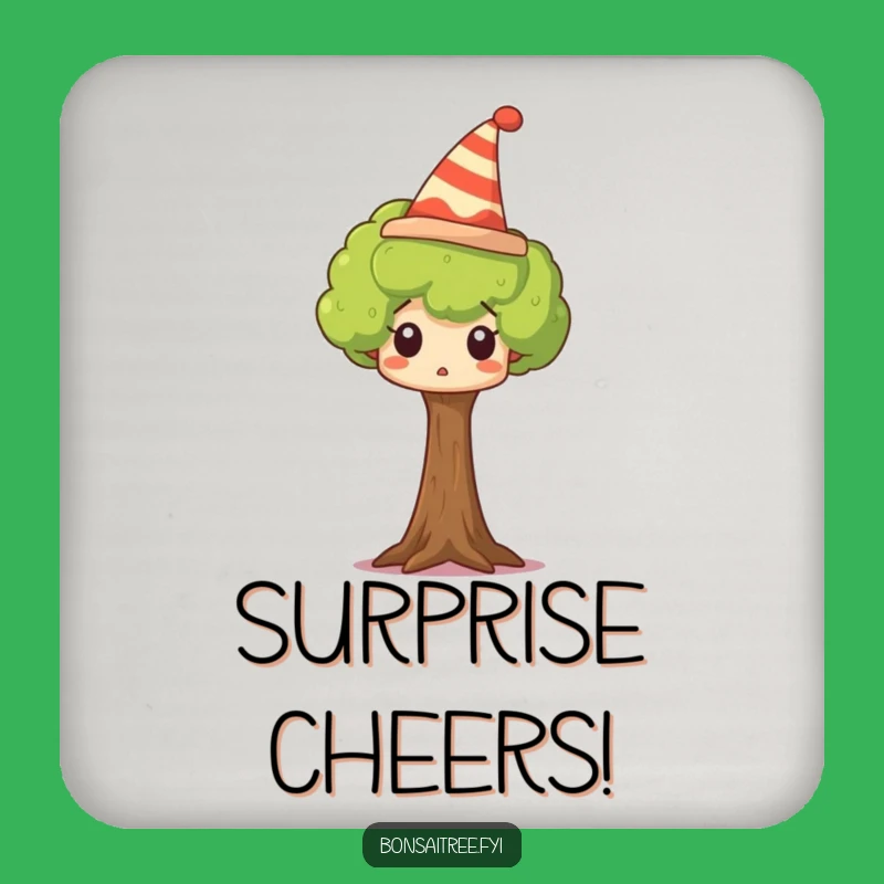 Funny Surprised Tree Coasters: Protect Surfaces with Silly Charm