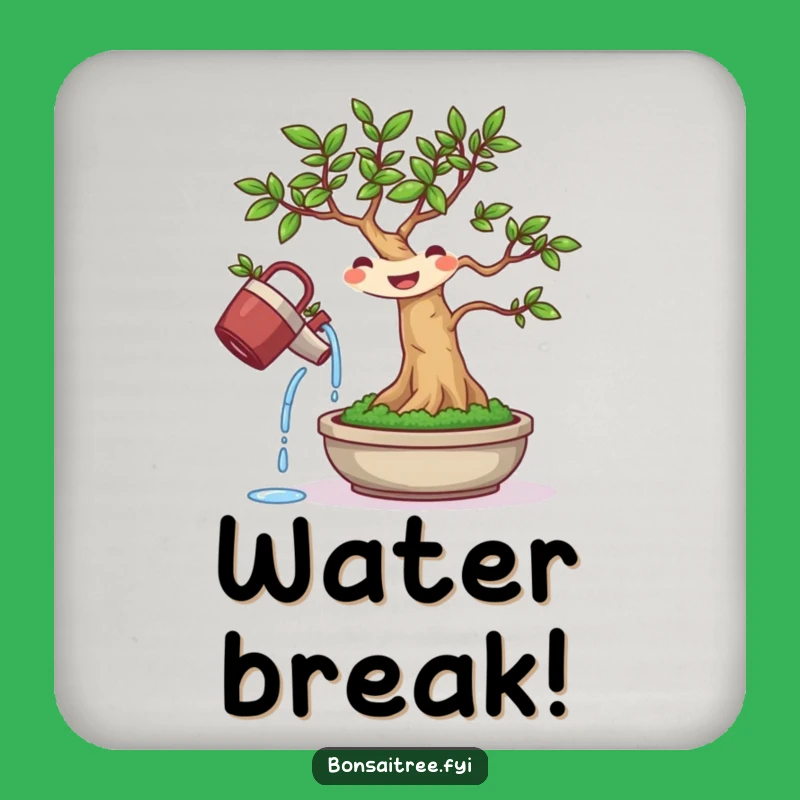 Funny Bonsai Watering Coaster Set: Protect Surfaces, Sip with a Smile