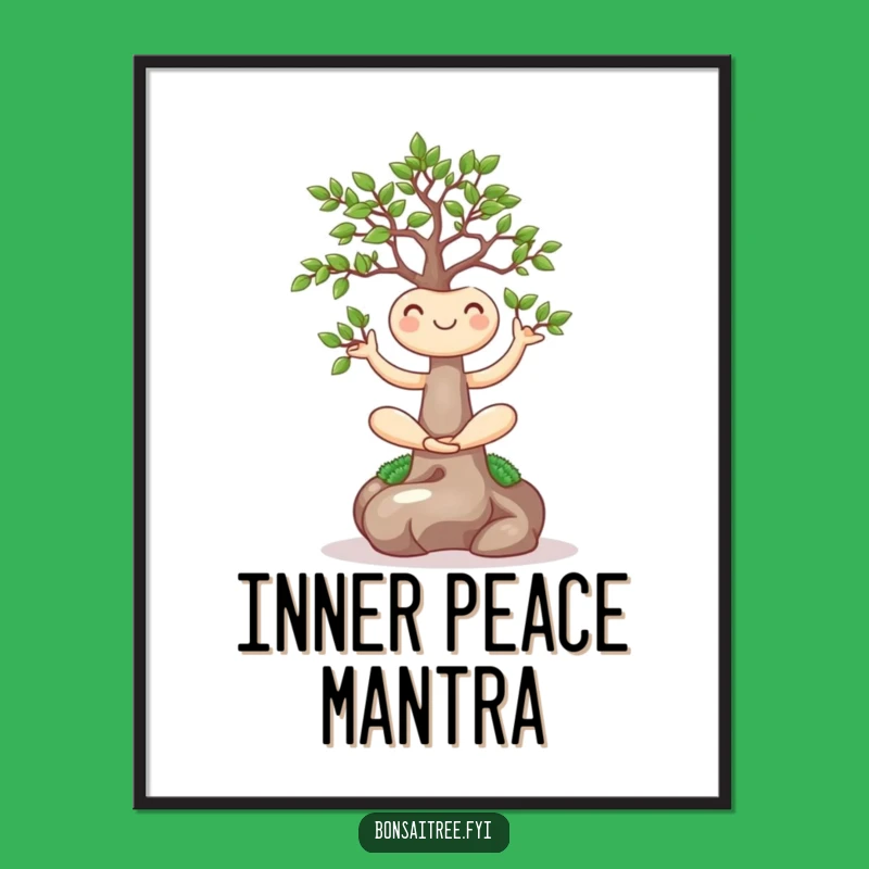 Funny Yoga Bonsai Poster: Inspire Your Space with Zen and Giggles, Cool Funny Gift