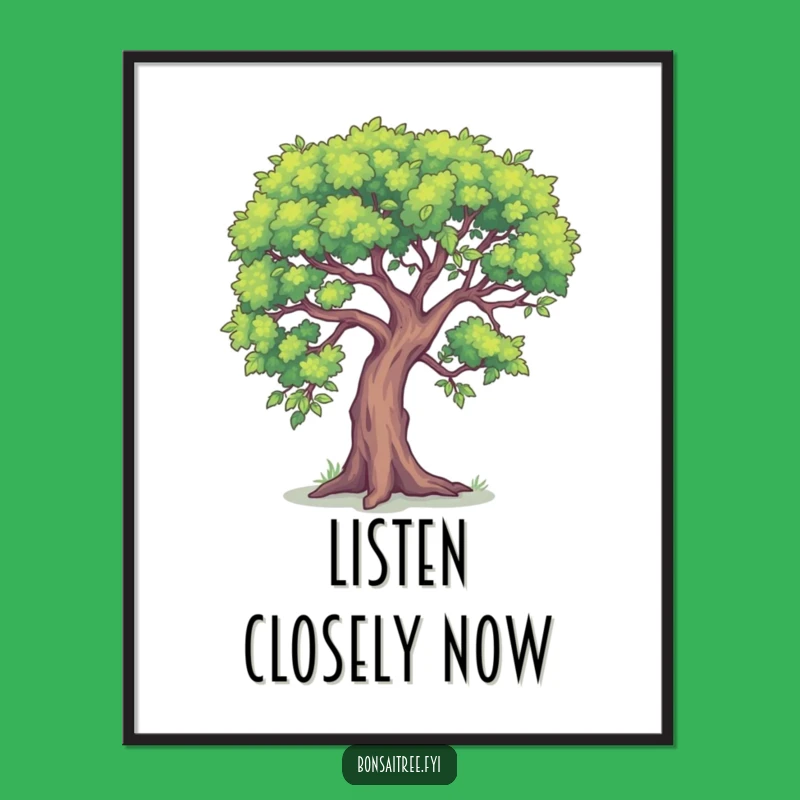 Funny Secret Tree Poster, Intriguing Art and a Humorous Gift