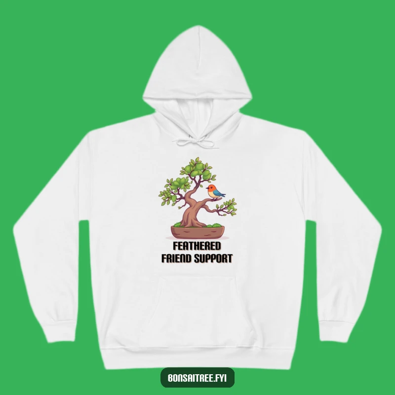 Funny Cozy Bird Bonsai Hoodie: Colorful Tree Gift