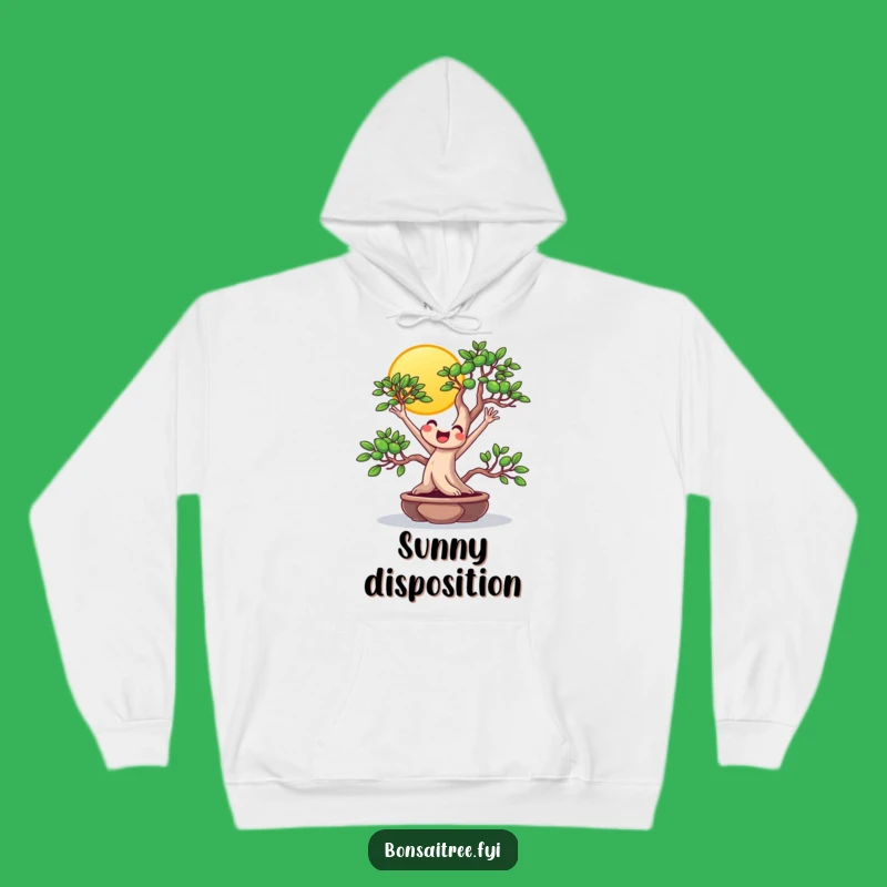 Funny Beaming Bonsai Sun Stretch Hoodie: Cozy Cheer & Optimism Gift