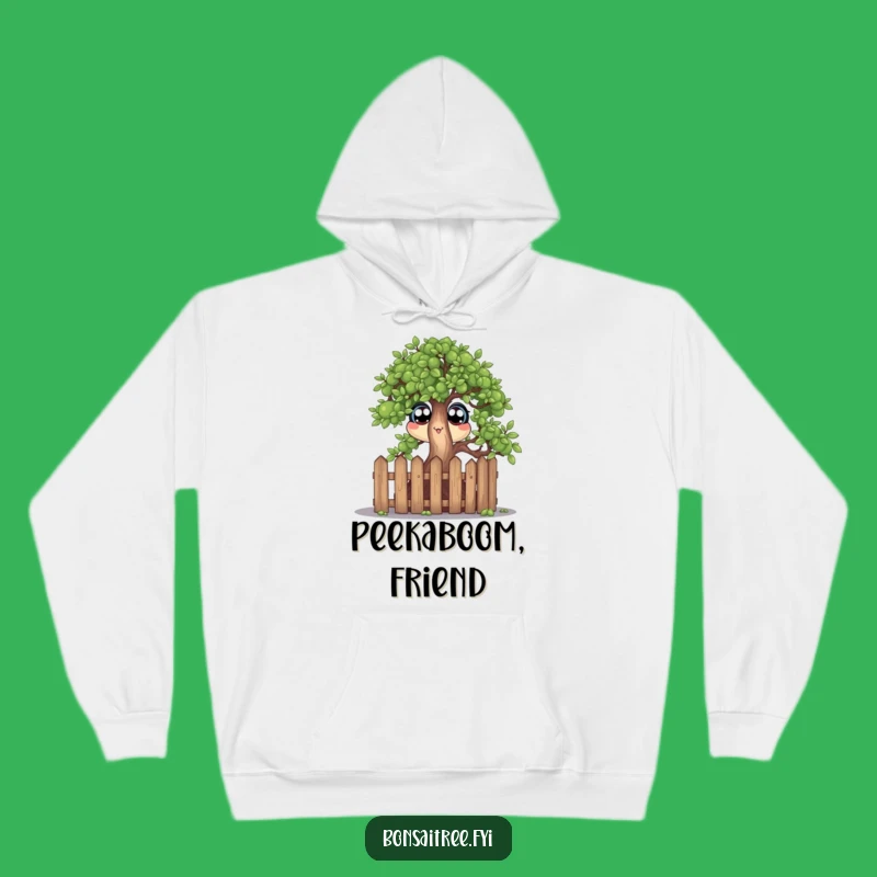 Funny Cozy Bonsai Fence Hoodie: Wide-Eyed Tree Gift