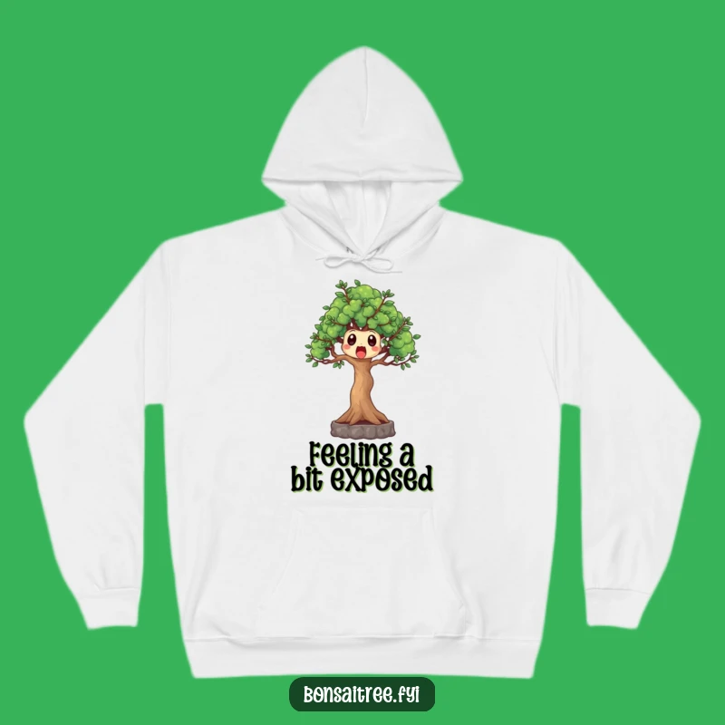 Funny Surprised Bonsai Tree Hoodie - Cozy and Hilarious Cold Weather Wear