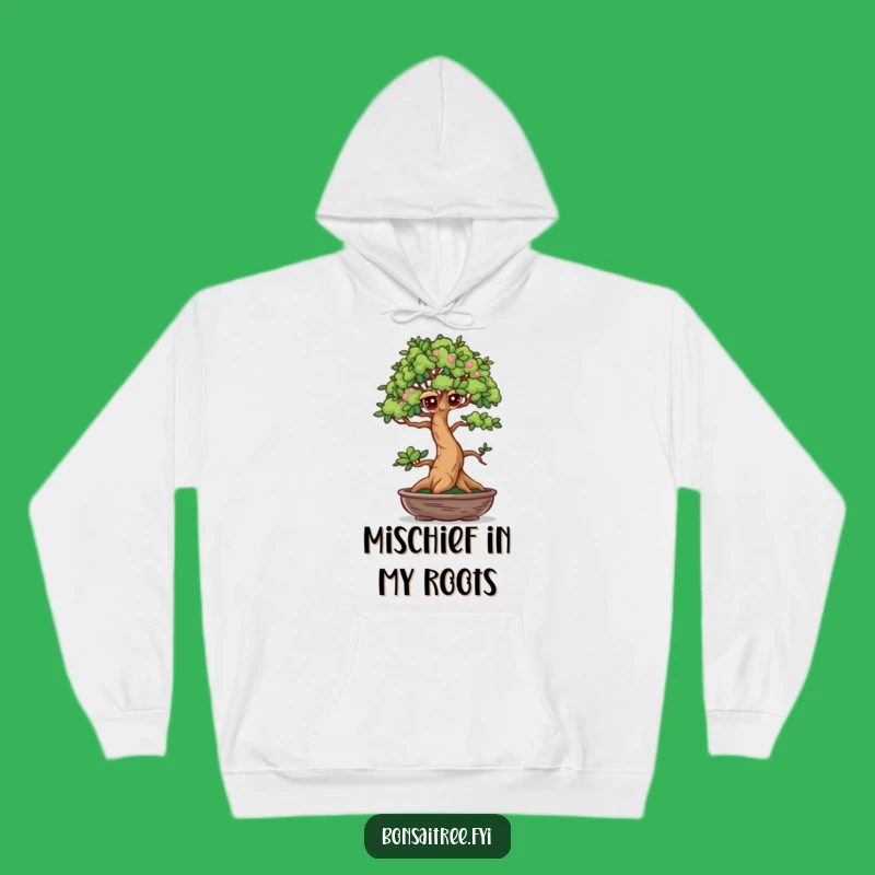 Funny Winking Bonsai Hoodie: Cozy Mischief for Humorous Gifts