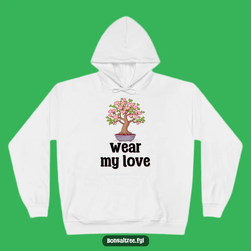 Funny Heart Leaf Bonsai Tree Hoodie: Cozy Up in Sweet, Humorous Style