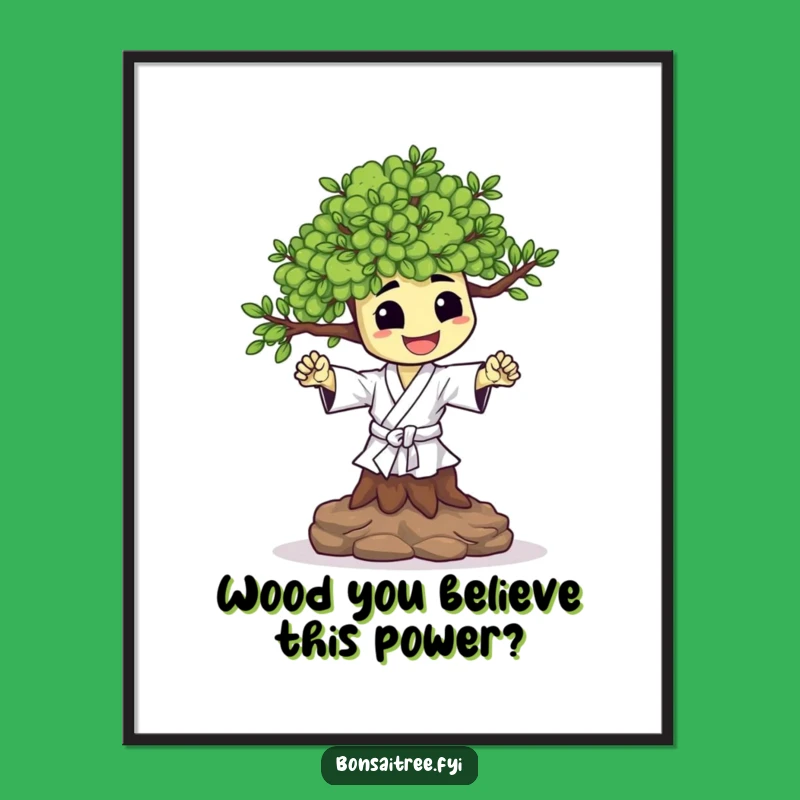 Funny Free Printable Karate Bonsai Wall Art: Energetic Downloadable Art!
