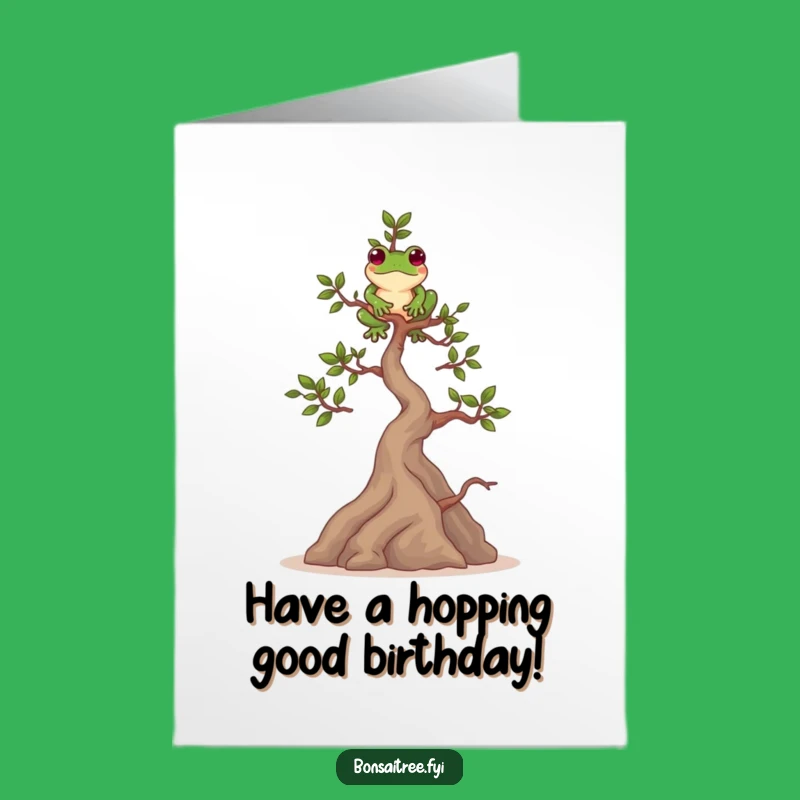 Free Printable Froggy Bonsai Birthday Card: A Balancing Act of Fun!