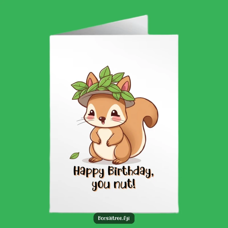 Playful Squirrel Birthday Card Free Printable: Nutty Downloadable Fun Gift for Party Goers