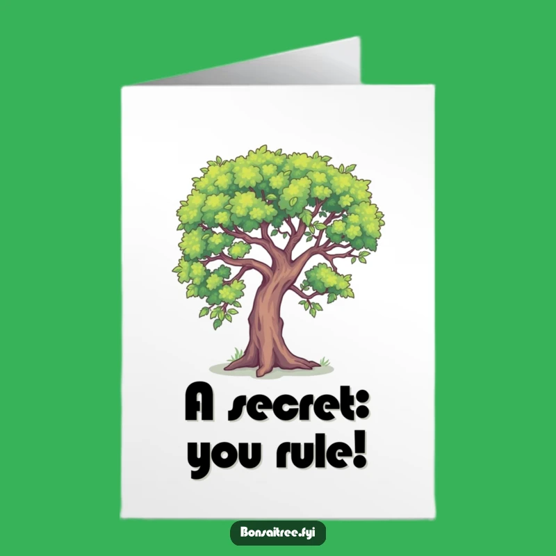 Free Printable Congrats Card: Secretive Tree, Humorous Downloadable Gift for Big News!