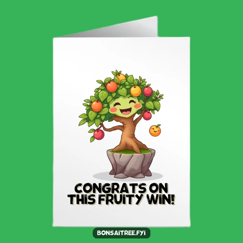 Free Printable Joyful Bonsai Congrats Card: Energetic Downloadable for Celebrations