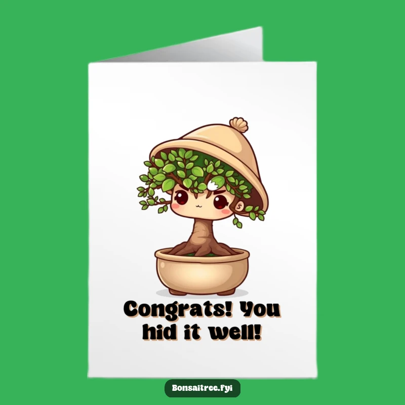 Free Printable Shy Bonsai Congrats Card: Downloadable & Funny for Any Occasion