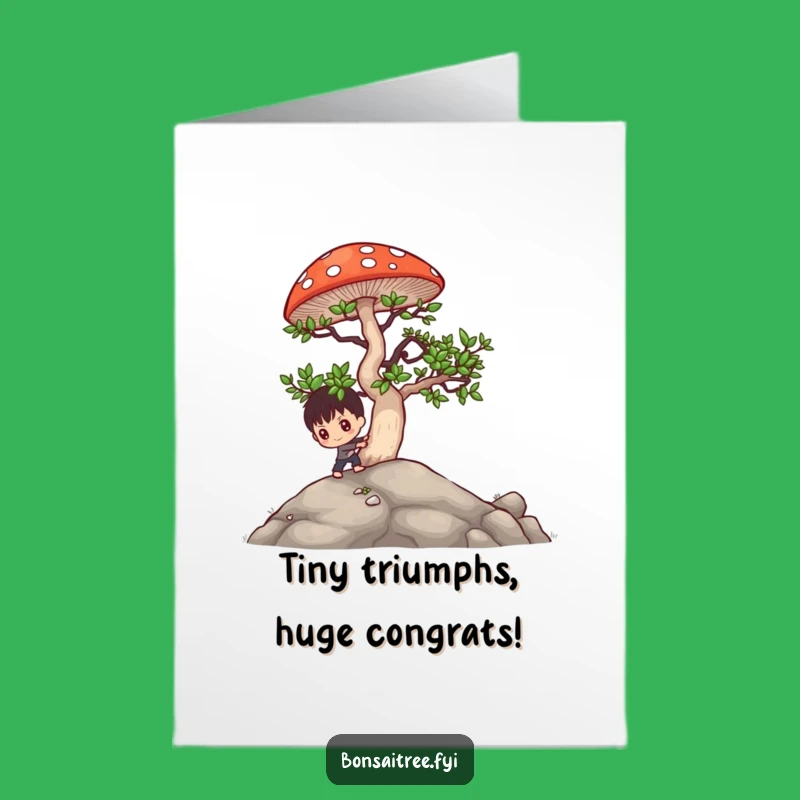 Free Printable Congrats Card: Determined Bonsai's Big Push, Hilarious Downloadable Gift