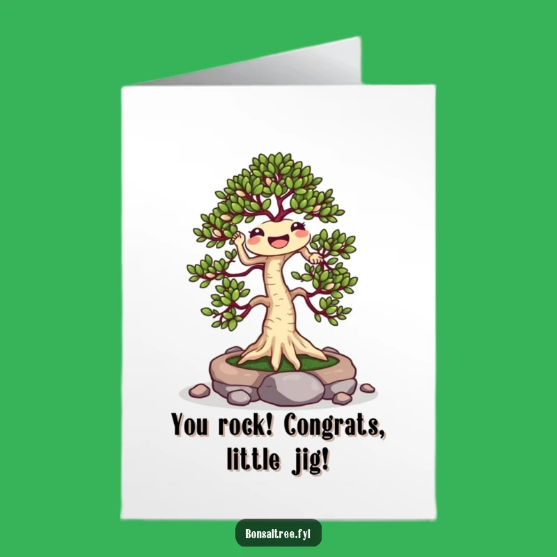 Free Printable Jigging Bonsai Congrats Card - Fun Downloadable