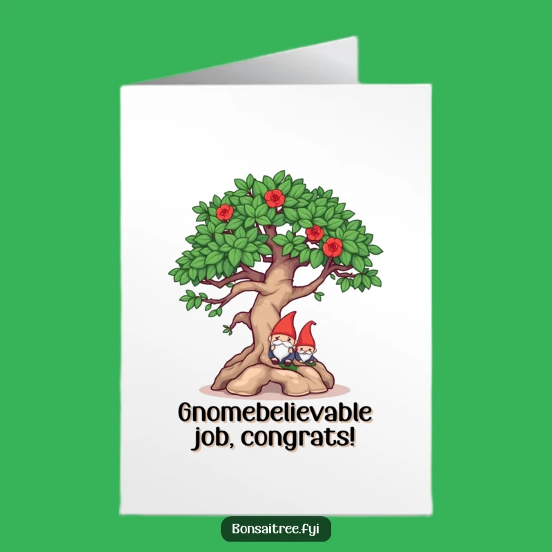 Free Printable Congrats Card: Winking Bonsai's Secret Win, Hilarious Downloadable Gift
